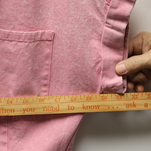 entro pink denim romper Sz L - Picture 7 of 8